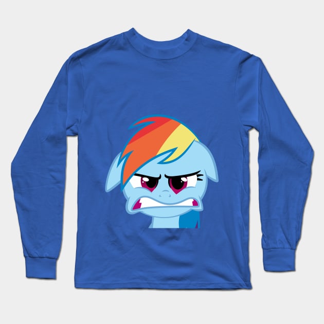 Angry Rainbow Dash Long Sleeve T-Shirt by N0KKUN